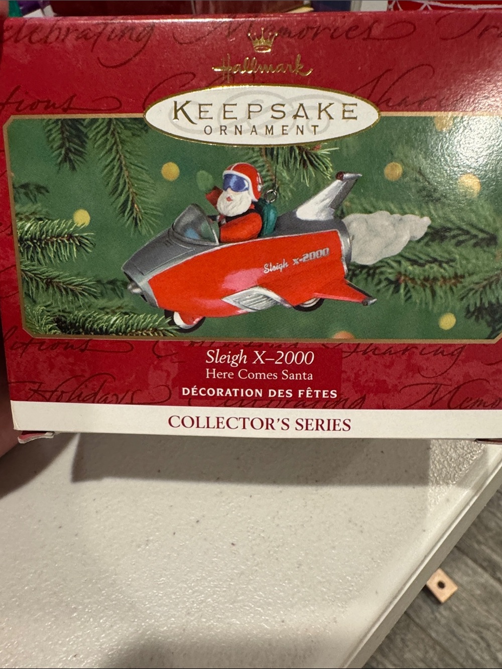 Hallmark Retro Rocket Sleigh X-2000 Here Comes Santa Ornament